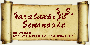 Haralampije Simonović vizit kartica